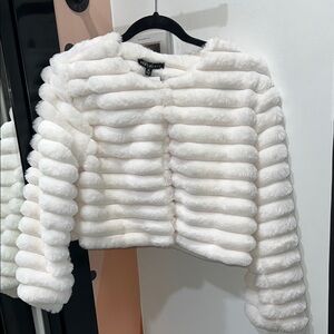 White Faux Fur Jacket